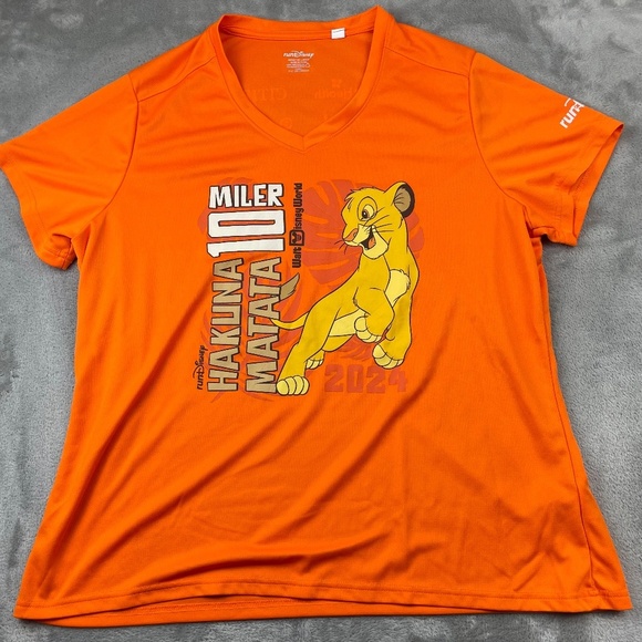 Disney Tops - runDisney 2024 Hakuna Matata Short Sleeve 10 Mile Marathon Race Shirt Adult XXL